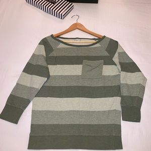 Lark & Wolf Green Stripe Top